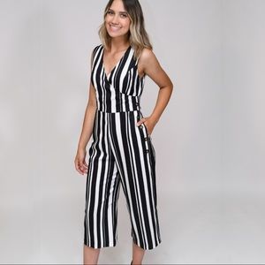 🤩SALE Mystic Striped Jumpsuit BlackAnd white